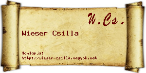 Wieser Csilla névjegykártya